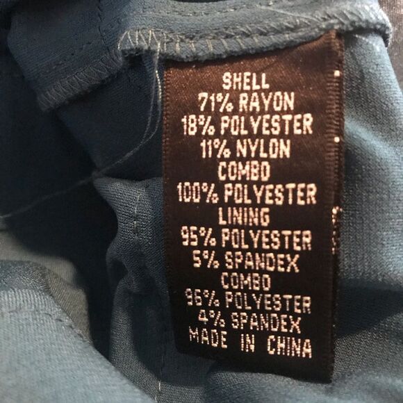 Adrianna Papell Ruffle Tiered V-Neck Cocktail Dress Women's Size 10 Teal Green - Picture 10 of 12